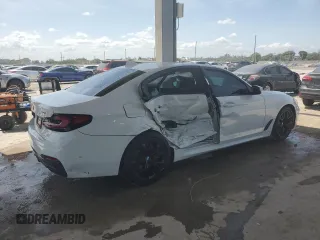 2021 BMW 5 Series 530i with VIN WBA53BH05MWX12503, listed as a Copart auction lot 56310865 with 29,509 mi miles and Salvage title. Bid and sale history available at DreamBid. Image 3.