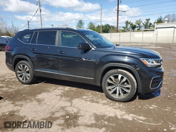 2021 Volkswagen Atlas SEL R-Line with VIN 1V2SR2CA3MC601341, listed as a Copart auction lot 52170625 with 98,828 mi miles and Salvage title. Bid and sale history available at DreamBid. Image 4.