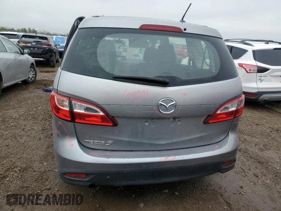2014 Mazda 5 Sport with VIN JM1CW2BL7E0172418, listed as a Copart auction lot 55394085 with 195,228 mi miles and Salvage title. Bid and sale history available at DreamBid. Image 6.