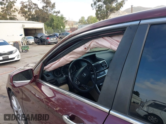 2013 Honda Accord EX-L with VIN 1HGCR2F8XDA168189, listed as a IAAI auction lot 42188246 with 235,286 mi miles and . Bid and sale history available at DreamBid. Image 19.