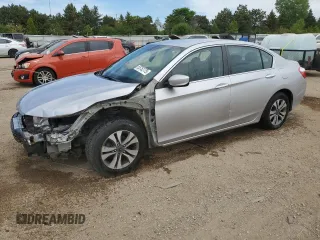 2014 Honda Accord LX z VIN 1HGCR2F31EA283141, wystawiony jako Copart lot #55752775 z przebiegiem 125 070 mil mil oraz Szkoda całkowita • Salvage title. Historia ofert i sprzedaży dostępna na DreamBid. Obrazek 1.
