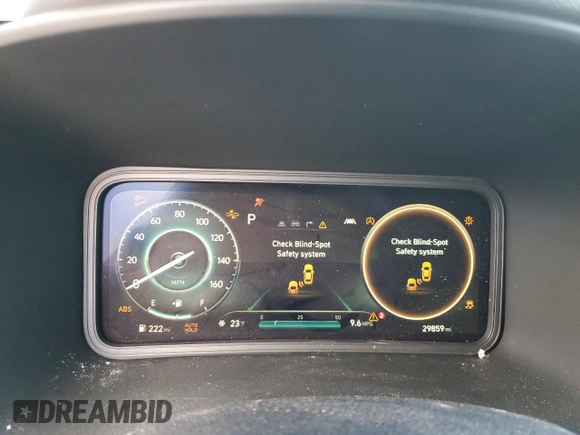 2023 Hyundai Kona Limited with VIN KM8K53A33PU971657, listed as a Copart auction lot 41685935 with 29,859 mi miles and Salvage Title. Bid and sale history available at carsss.com. Image 9.