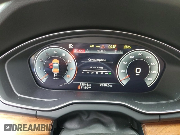 2022 Audi Q5 S line Premium Plus with VIN WA1EAAFY9N2040654, listed as a Copart auction lot 58979185 with 35,546 mi miles and Salvage title. Bid and sale history available at DreamBid. Image 9.