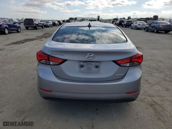 2015 Hyundai Elantra Limited with VIN 5NPDH4AE4FH590243, listed as a Copart auction lot 49930405 with 172,210 mi miles and Clean Title. Bid and sale history available at carsss.com. Image 6.