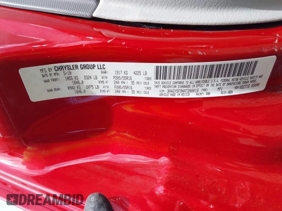 2010 Chrysler PT Cruiser with VIN 3A4GY5F94AT200016, listed as a IAAI auction lot 41875895 with 33,632 mi miles and . Bid and sale history available at carsss.com. Image 9.