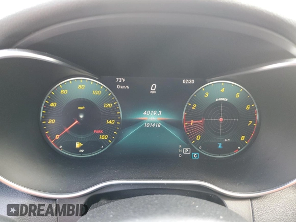 2019 Mercedes-Benz C 300 with VIN 55SWF8EB6KU292709, listed as a Copart auction lot 52103135 with 101,418 mi miles and Salvage Title. Bid and sale history available at DreamBid. Image 9.