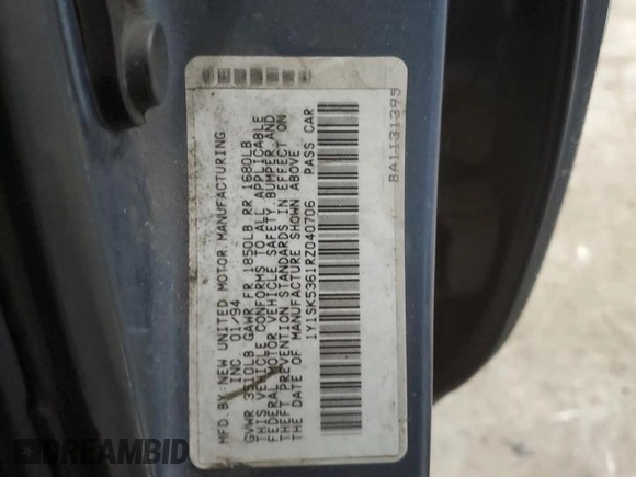 1994 Geo Prizm z VIN 1Y1SK5361RZ040706, wystawiony jako Copart lot #46409095 z przebiegiem 171 255 mil mil oraz Szkoda całkowita • Salvage title. Historia ofert i sprzedaży dostępna na DreamBid. Obrazek 14.