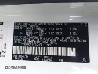 2024 Lexus RX with VIN 2T2BCMEA1RC013976, listed as a IAAI auction lot 41029978 with 11,096 mi miles. Bid and sale history available at carsss.com. Image 9.