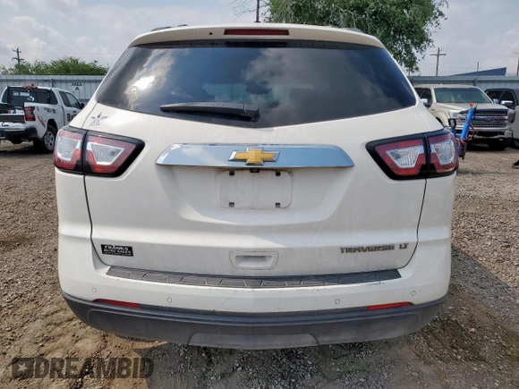 2015 Chevrolet Traverse LT with VIN 1GNKRHKDXFJ264429, listed as a Copart auction lot 58413825 with Not provided miles and Salvage title. Bid and sale history available at DreamBid. Image 6.