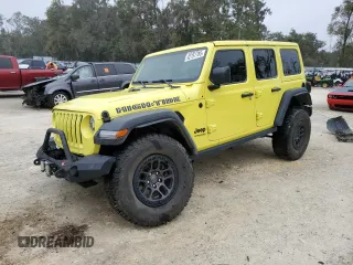 2022 Jeep Wrangler Unlimited High Tide with VIN 1C4HJXDG8NW242586, listed as a Copart auction lot 42751785 with 11,476 mi miles and Non Repairable. Bid and sale history available at DreamBid. Image 1.