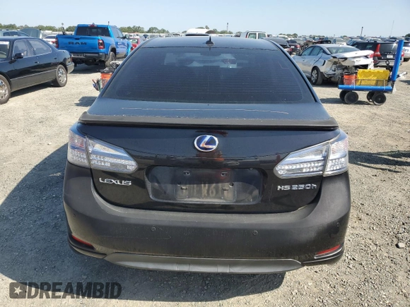2010 Lexus HS 250h with VIN JTHBB1BA5A2010171, listed as a Copart auction lot 54890635 with 236,751 mi miles and Salvage Title. Bid and sale history available at DreamBid. Image 6.