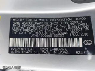 2006 Lexus ES 330 with VIN JTHBA30G665155053, listed as a IAAI auction lot 41961067 with 71,944 mi miles. Bid and sale history available at carsss.com. Image 9.