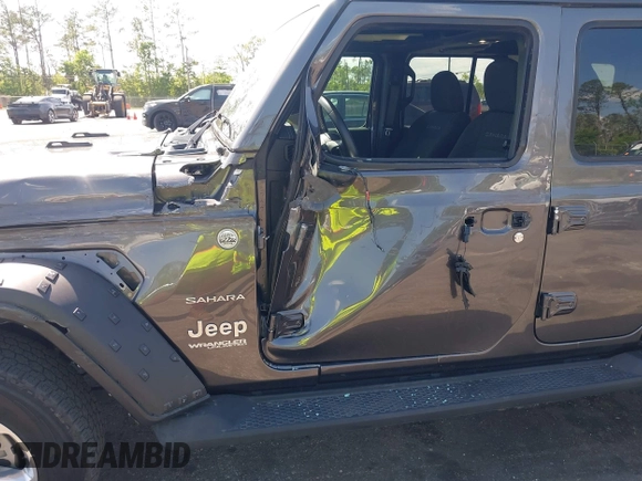 2022 Jeep Wrangler Unlimited Sahara with VIN 1C4HJXEN2NW194502, listed as a IAAI auction lot 42002455 with 34,861 mi miles and . Bid and sale history available at DreamBid. Image 6.