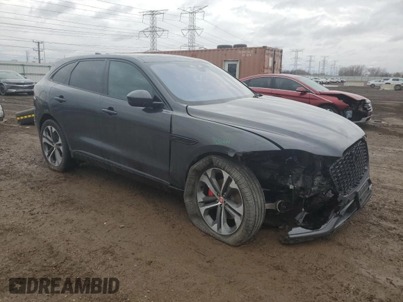 2021 Jaguar F-Pace S with VIN SADCJ2EX0MA681308, listed as a Copart auction lot 47428885 with 23,069 mi miles and Salvage title. Bid and sale history available at DreamBid. Image 4.