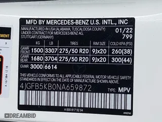 2022 Mercedes-Benz GLE with VIN 4JGFB5KB0NA659872, listed as a IAAI auction lot 41951366 with 15,353 mi miles. Bid and sale history available at carsss.com. Image 9.