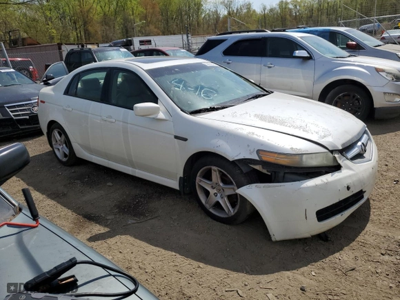 2004 Acura TL with VIN 19UUA66254A036908, listed as a Copart auction lot 53621625 with 224,661 mi miles and Salvage Title. Bid and sale history available at carsss.com. Image 4.
