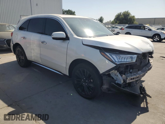 2017 Acura MDX Technology with VIN 5FRYD3H52HB006516, listed as a Copart auction lot 60919965 with Not provided miles and Salvage title. Bid and sale history available at DreamBid. Image 4.