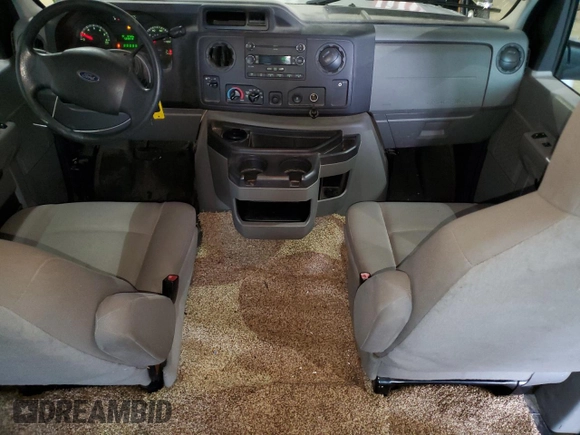 2011 Ford Econoline Cargo Commercial with VIN 1FTNE1EW6BDB02070, listed as a Copart auction lot 58601985 with 58,381 mi miles and Salvage title. Bid and sale history available at DreamBid. Image 8.