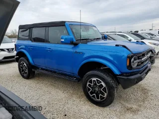 2024 Ford Bronco Outer Banks with VIN 1FMEE8BP3RLA33498, listed as a Copart auction lot 76274724 with 2,972 mi miles and Salvage Title. Bid and sale history available at DreamBid. Image 4.