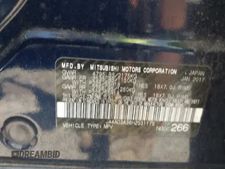 2017 Mitsubishi Outlander SE with VIN JA4AD3A36HZ031175, listed as a IAAI auction lot 42570858 with 232,875 mi miles and . Bid and sale history available at DreamBid. Image 9.