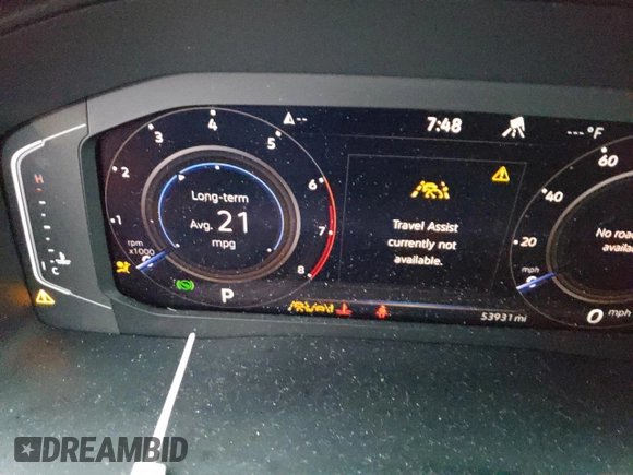 2022 Volkswagen Atlas SEL with VIN 1V2BR2CA6NC512106, listed as a Copart auction lot 85214154 with 53,931 mi miles and Salvage title. Bid and sale history available at DreamBid. Image 9.