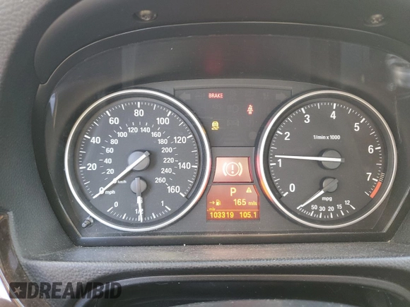 2012 BMW 3 Series 328i with VIN WBAUT9C56CA192315, listed as a Copart auction lot 55689934 with 103,319 mi miles and Salvage title. Bid and sale history available at DreamBid. Image 9.