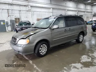 2005 Kia Sedona LX with VIN KNDUP132656723226, listed as a Copart auction lot 52886115 with 0 mi miles and Salvage Title. Bid and sale history available at carsss.com. Image 1.