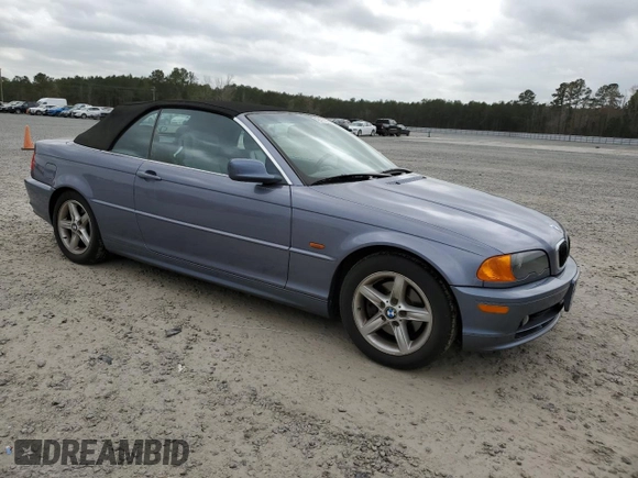 2002 BMW 3 Series 325Ci with VIN WBABS33422JY59264, listed as a Copart auction lot 49775005 with 0 mi miles and Clean Title. Bid and sale history available at carsss.com. Image 4.