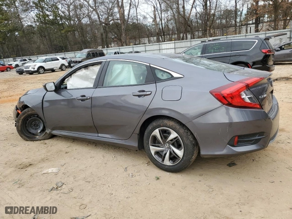 2020 Honda Civic Sedan LX with VIN 2HGFC2F66LH581739, listed as a Copart auction lot 42097625 with 55,606 mi miles and Salvage Title. Bid and sale history available at carsss.com. Image 2.