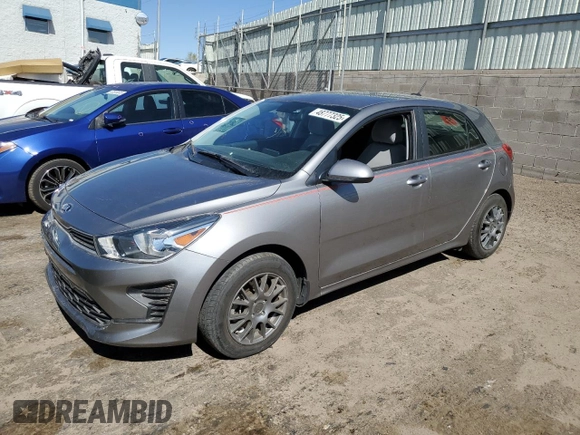 2021 Kia Rio S with VIN 3KPA25AD3ME382938, listed as a Copart auction lot 48777325 with Not Provided miles and Salvage Title. Bid and sale history available at DreamBid. Image 1.