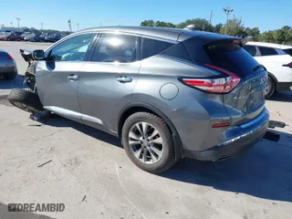 2017 Nissan Murano SL with VIN 5N1AZ2MG0HN139102, listed as a IAAI auction lot 41305044 with 107,869 mi miles. Bid and sale history available at carsss.com. Image 3.