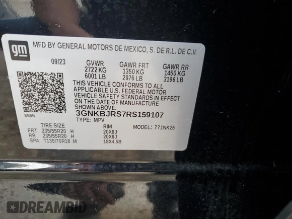 2024 Chevrolet Blazer LT z VIN 3GNKBJRS7RS159107, wystawiony jako Copart lot #65522404 z przebiegiem 15 219 mil mil oraz Szkoda całkowita • Salvage title. Historia ofert i sprzedaży dostępna na DreamBid. Obrazek 12.