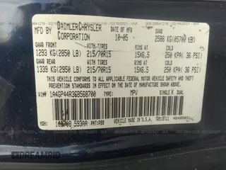 2006 Chrysler Town & Country LX z VIN 1A4GP44R36B568700, wystawiony jako IAAI lot #29641219 z przebiegiem Nie podano mil oraz . Historia ofert i sprzedaży dostępna na DreamBid. Obrazek 9.