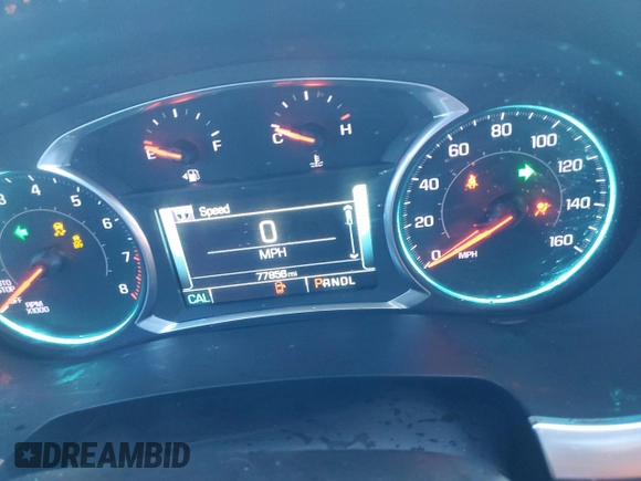 2019 Chevrolet Traverse Premier with VIN 1GNERKKWXKJ238077, listed as a Copart auction lot 81751044 with 77,856 mi miles and Salvage Title. Bid and sale history available at carsss.com. Image 9.