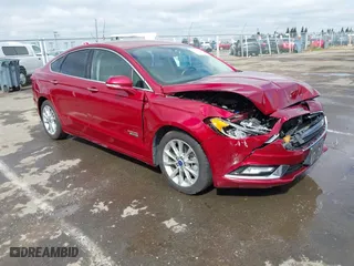 2017 Ford Fusion Energi SE with VIN 3FA6P0PU6HR229685, listed as a IAAI auction lot 41796944 with 120,031 mi miles. Bid and sale history available at carsss.com. Image 1.