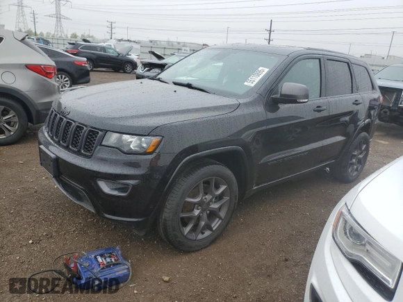 2021 Jeep Grand Cherokee Limited with VIN 1C4RJFBG2MC811336, listed as a Copart auction lot 55110895 with 37,317 mi miles and Salvage title. Bid and sale history available at DreamBid. Image 1.