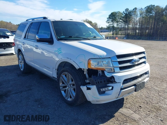 2015 Ford Expedition Platinum with VIN 1FMJU1MT9FEF34821, listed as a IAAI auction lot 41858834 with 61,796 mi miles and . Bid and sale history available at DreamBid. Image 1.