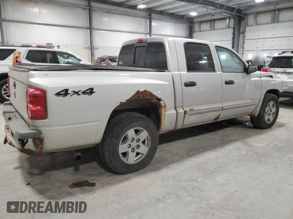 2006 Dodge Dakota SLT with VIN 1D7HW48K16S704158, listed as a Copart auction lot 87705295 with 90,958 mi miles and Salvage Title. Bid and sale history available at carsss.com. Image 3.