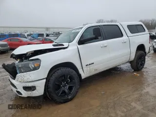 2022 Ram 1500 Big Horn with VIN 1C6SRFFM7NN375140, listed as a Copart auction lot 46920795 with 107,681 mi miles and Non repairable. Bid and sale history available at DreamBid. Image 1.