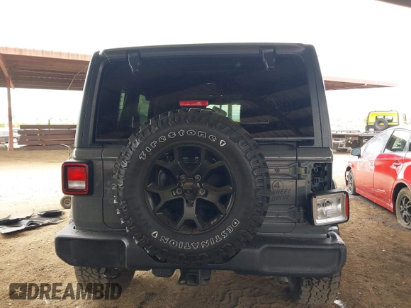 2020 Jeep Wrangler Unlimited Black and Tan с VIN 1C4HJXDG3LW266615, выставлен на аукционе IAAI как лот 42207899 с пробегом 55 291 миль миль и . История ставок и продаж доступна на DreamBid. Изображение 16.