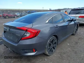 2020 Honda Civic Sedan Sport with VIN 2HGFC2F83LH540535, listed as a IAAI auction lot 41730827 with 80,648 mi miles. Bid and sale history available at carsss.com. Image 4.