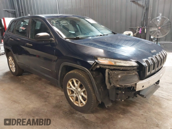 2015 Jeep Cherokee Sport with VIN 1C4PJMAB3FW564055, listed as a IAAI auction lot 42434835 with 237,027 mi miles and . Bid and sale history available at DreamBid. Image 1.