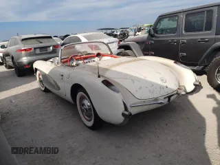 1956 Chevrolet Corvette с VIN E56S001613, выставлен на аукционе Copart как лот 75833614 с пробегом 5 646 миль миль и Списание • Salvage title. История ставок и продаж доступна на DreamBid. Изображение 2.