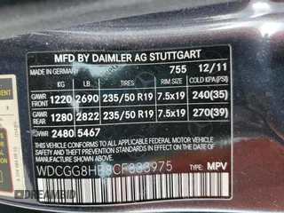 2012 Mercedes-Benz GLK with VIN WDCGG8HB8CF833975, listed as a Copart auction lot 51799405 with 123,795 mi miles and Salvage Title. Bid and sale history available at carsss.com. Image 13.