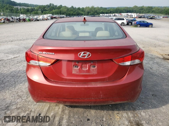 2011 Hyundai Elantra GLS with VIN KMHDH4AE1BU098653, listed as a Copart auction lot 61026235 with 142,046 mi miles and Clean title. Bid and sale history available at DreamBid. Image 6.