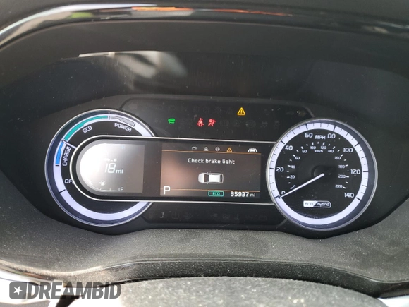 2022 Kia Niro LXS SE with VIN KNDCB3LC1N5527702, listed as a Copart auction lot 80160854 with 35,937 mi miles and Salvage Title. Bid and sale history available at carsss.com. Image 9.