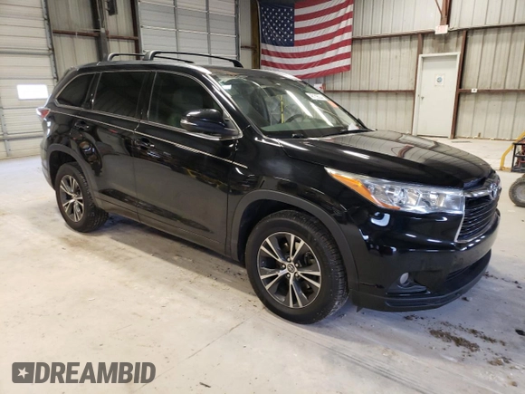 2016 Toyota Highlander XLE with VIN 5TDKKRFH7GS504721, listed as a Copart auction lot 48159524 with 163,737 mi miles and Salvage title. Bid and sale history available at DreamBid. Image 4.