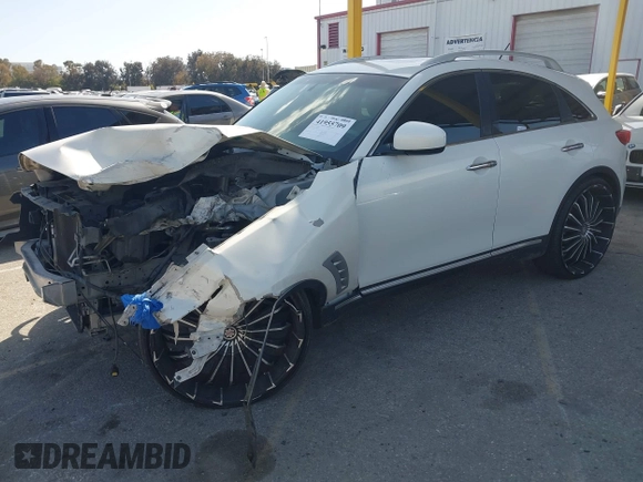 2010 Infiniti FX35 with VIN JN8AS1MU8AM801422, listed as a IAAI auction lot 41955709 with 202,345 mi miles. Bid and sale history available at carsss.com. Image 17.
