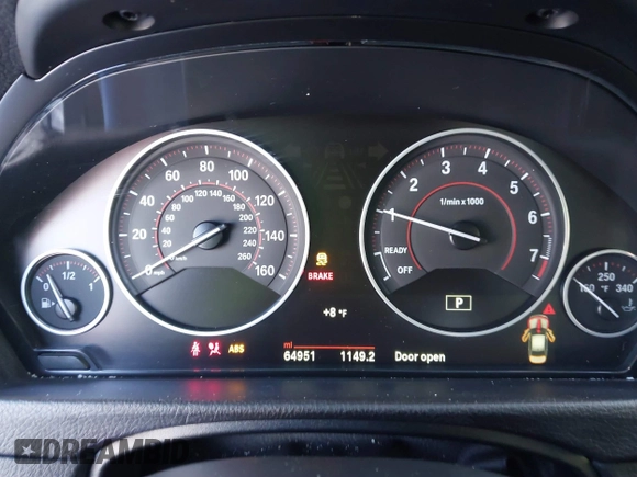 2016 BMW 3 Series 328i with VIN WBA8E9G5XGNT85247, listed as a IAAI auction lot 41578238 with 64,951 mi miles. Bid and sale history available at carsss.com. Image 7.