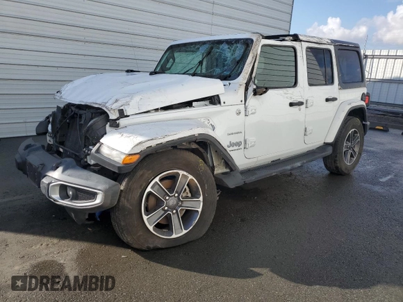2023 Jeep Wrangler Sahara with VIN 1C4HJXEN6PW692981, listed as a Copart auction lot 42307845 with 26,017 mi miles and Non Repairable. Bid and sale history available at carsss.com. Image 1.